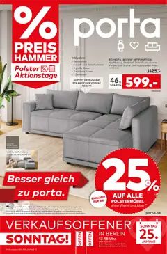 Vorschau von dem Prospekt des Geschäftes Porta!, gültig ab dem 25.01.2026