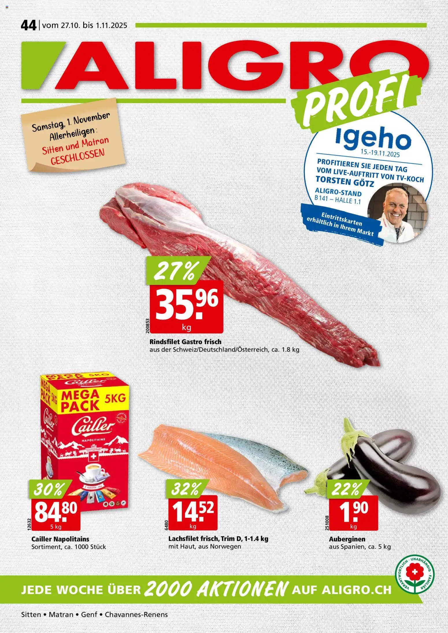 Aligro Aktionen ab 27.10.2025 - Seitennummer 1