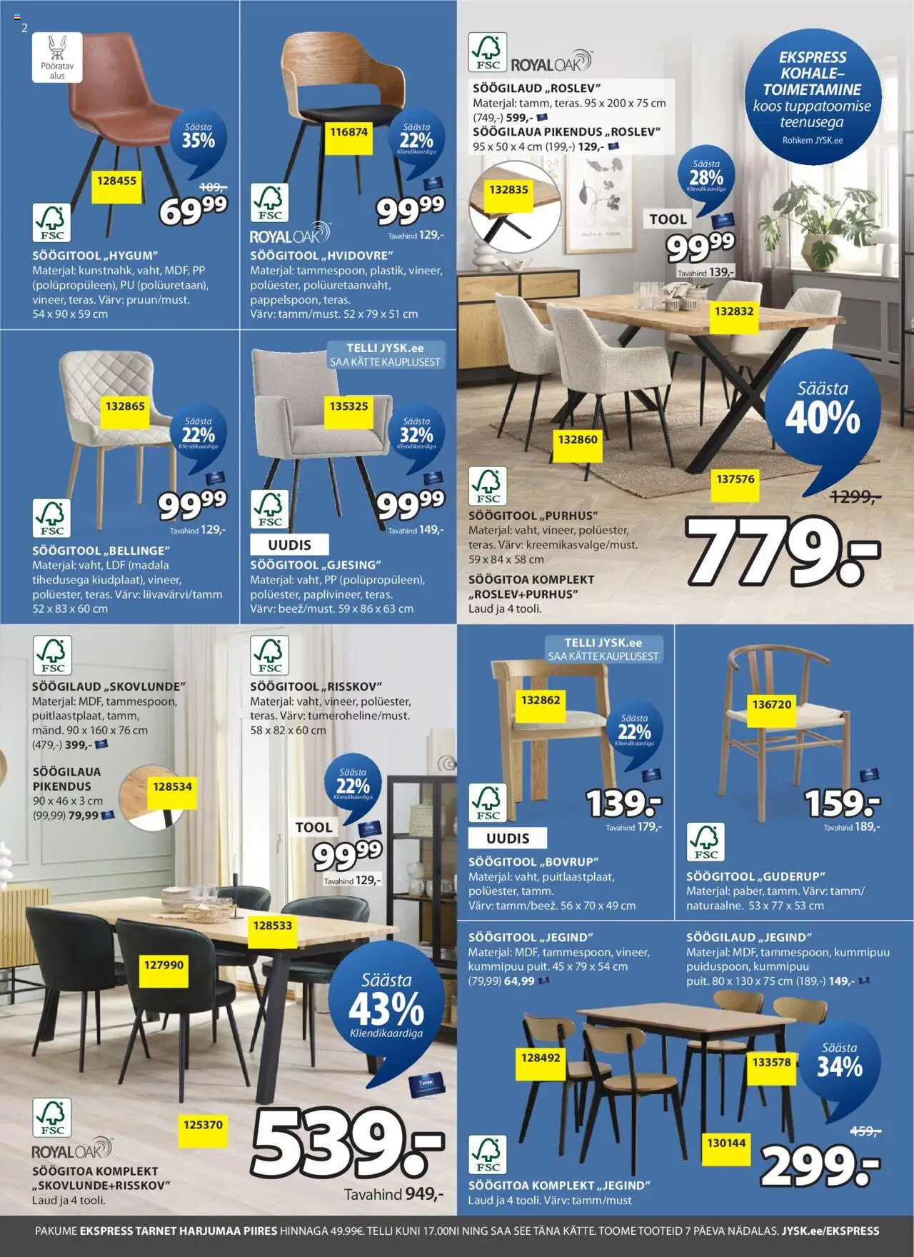 JYSK kliendilehe eelvaade alates 2025.10.14