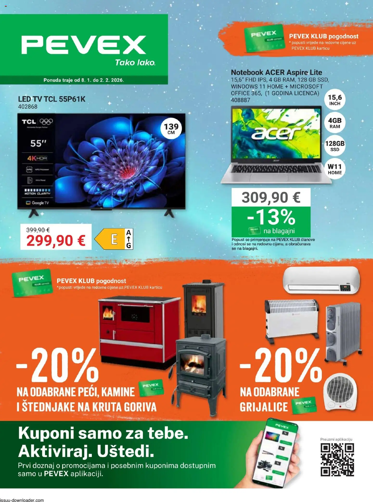 Pregled letka Katalog trgovine Pevex vrijedi od 08.01.2026