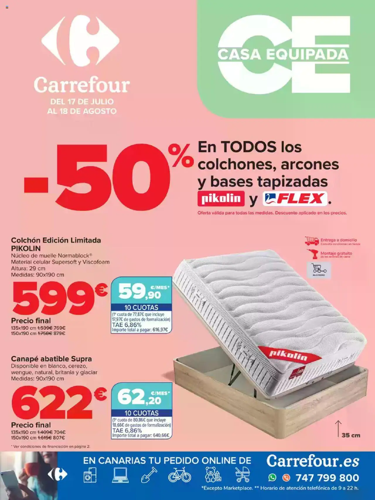 Folleto Carrefour del 17/07/2025 >> Equipa tu vivienda Colchones