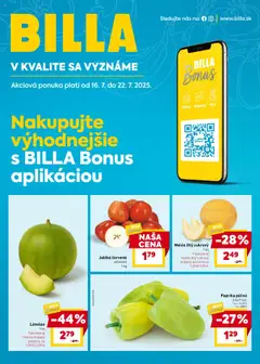 Náhľad Billa letáku platného od 16.07.2025
