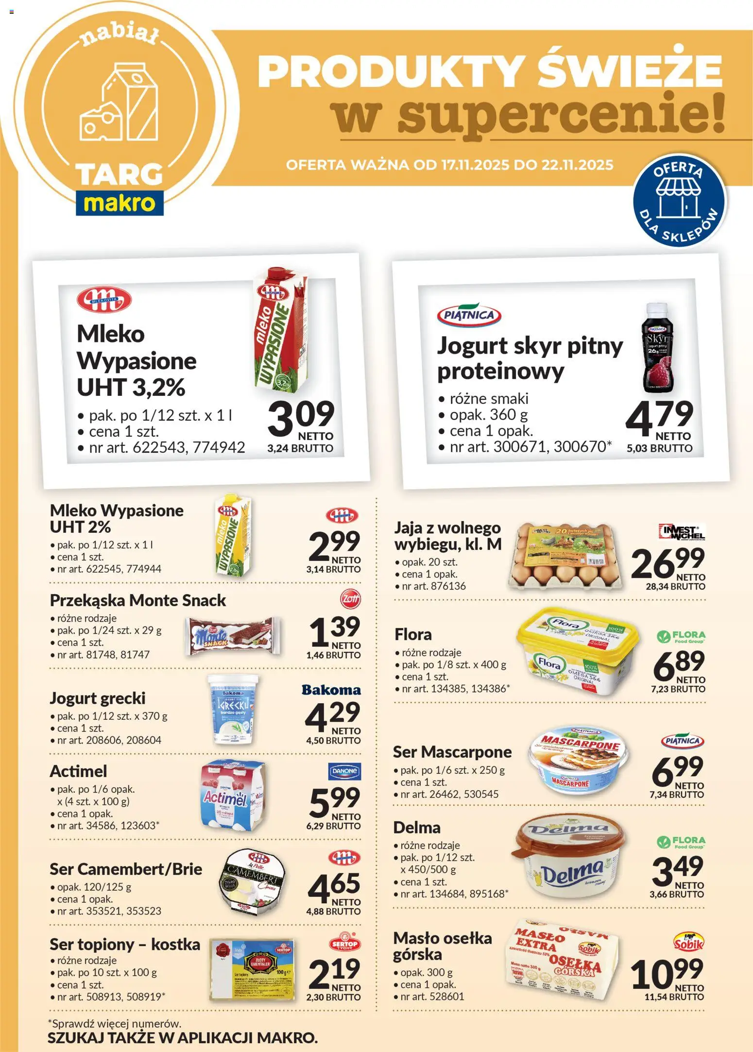 Pogląd gazetki "Oferta świeża w super cenach" ze sklepu Makro ważnej od 17.11.2025