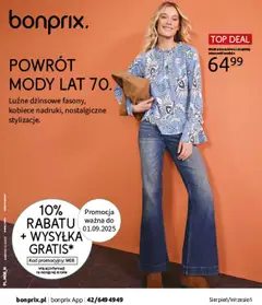Pogląd gazetki "Katalog - Powrót Mody Lat 70." ze sklepu BonPrix ważnej od 01.09.2025