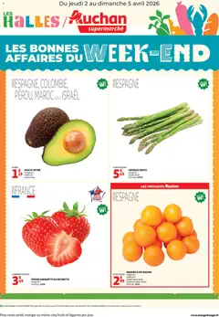 Prévisualisation de Auchan Les bons plans du week-end dans votre super du magasin Auchan formulaire valide 02/04/2026