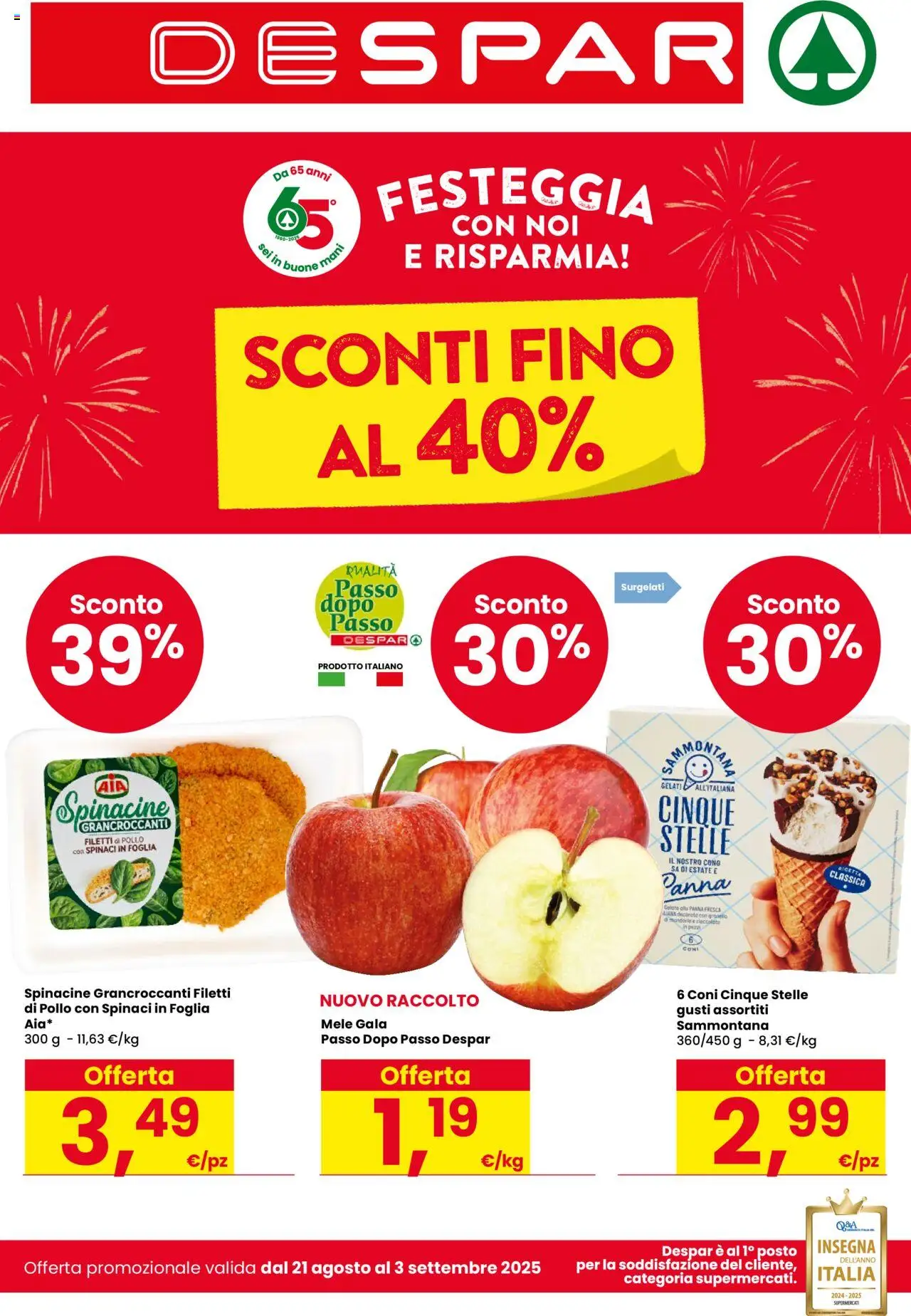 Volantino Despar valido da 21/08/2025 numero di pagina 1