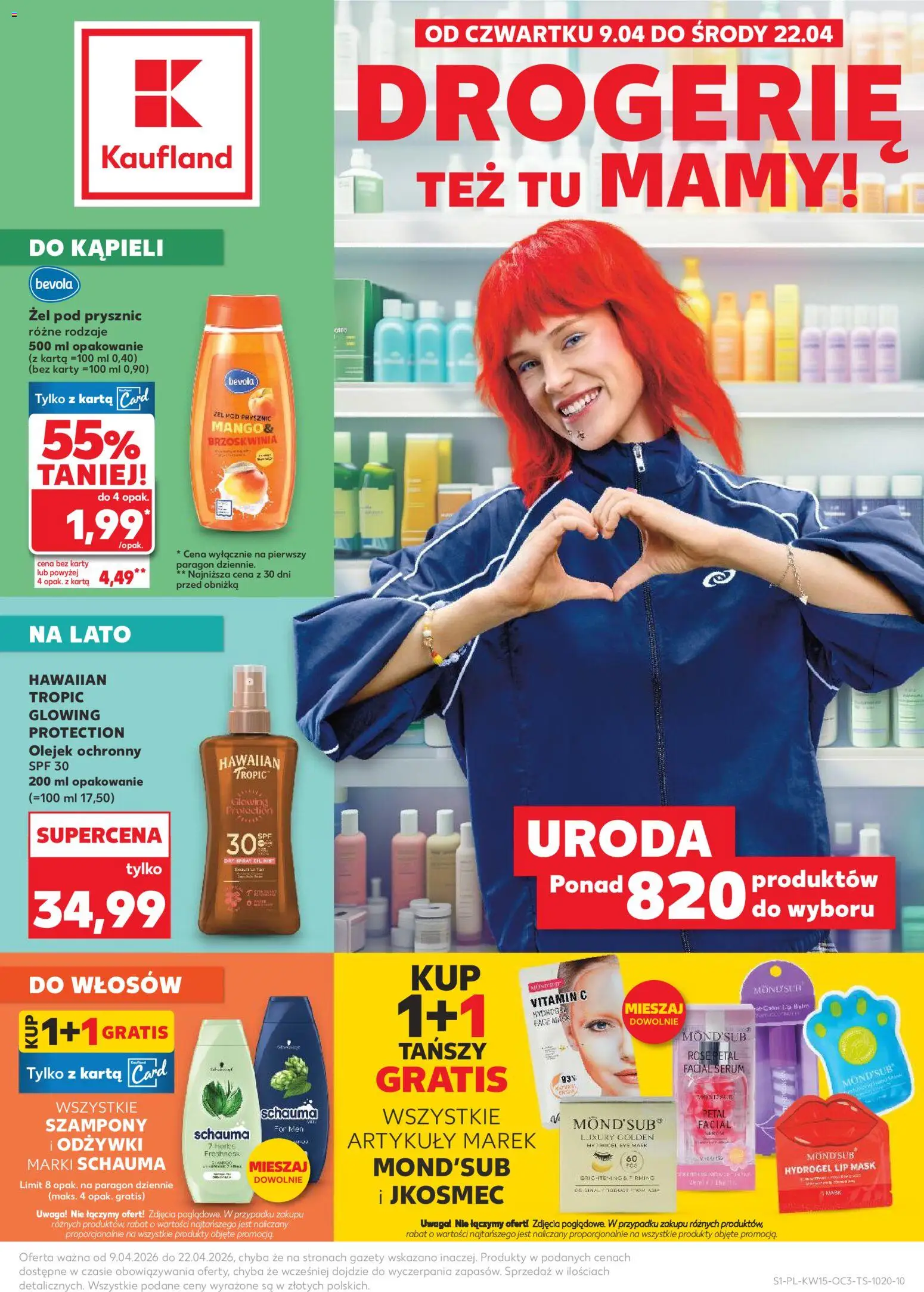 Náhled nabídky: Kaufland Polsko Kaufland Polsko leták - Drogerię platný od 09.04.2026 - Drogerie, Vitamin c, Karty, Sérum, Bevola