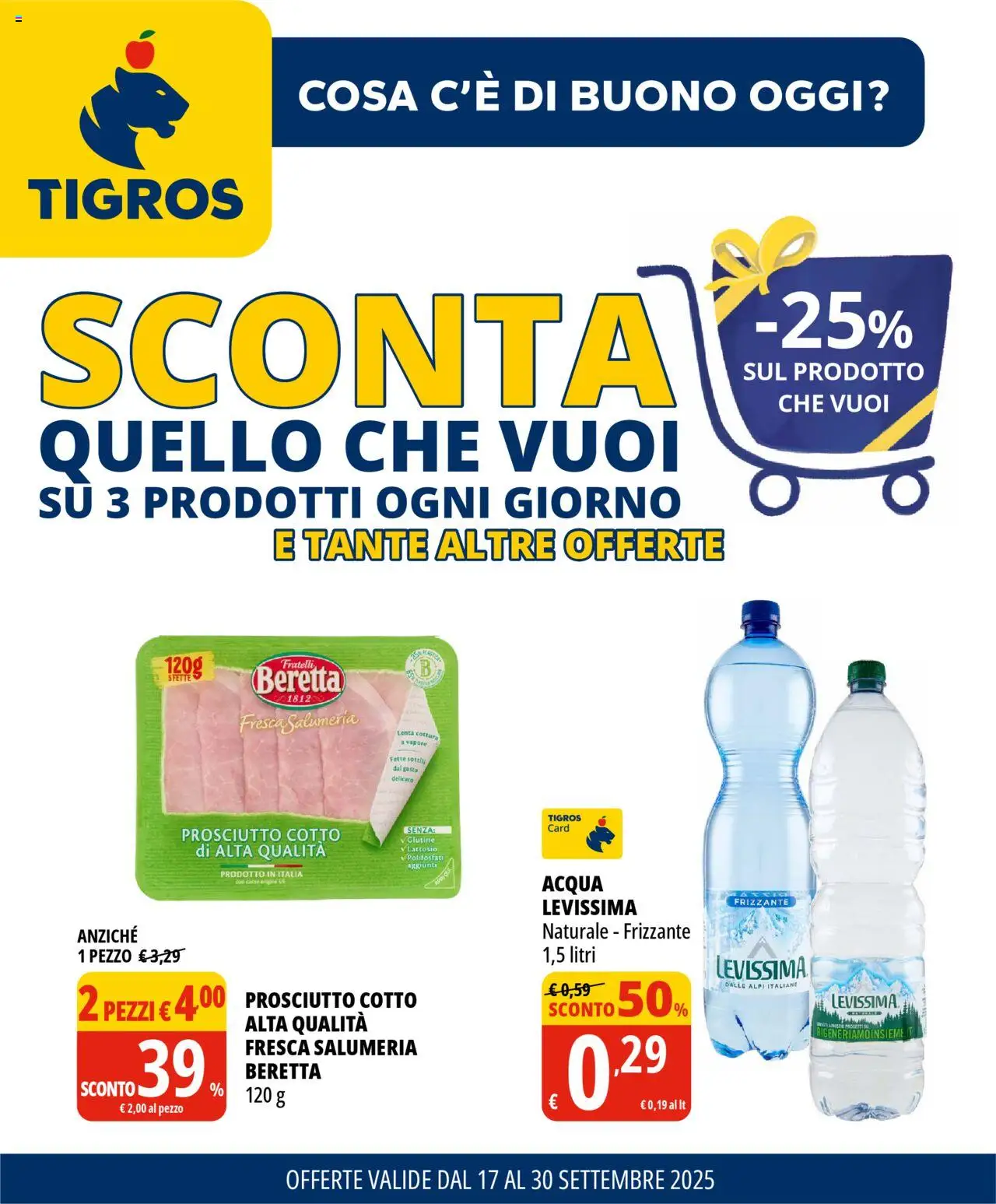 Volantino Tigros valido da 17/09/2025 numero di pagina 1