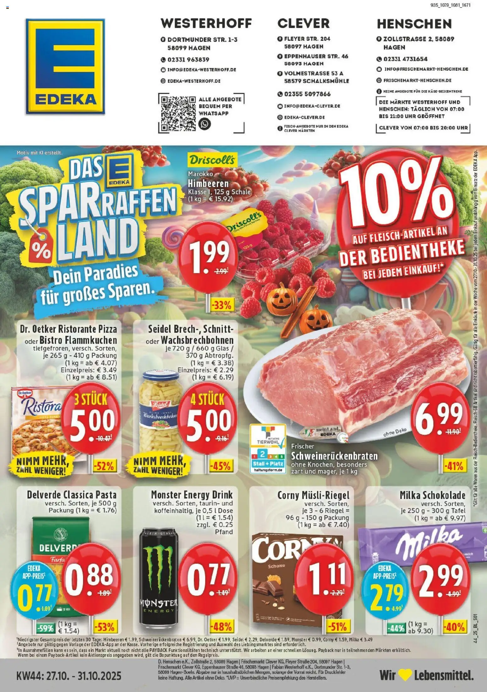 EDEKA Prospekt ab 26.10.2025 - Prospekt Hagen-Boele Online