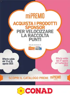 Anteprima dell'opuscolo Volantino Mi Premio Lazio dal negozio Conad valido da 13/08/2025