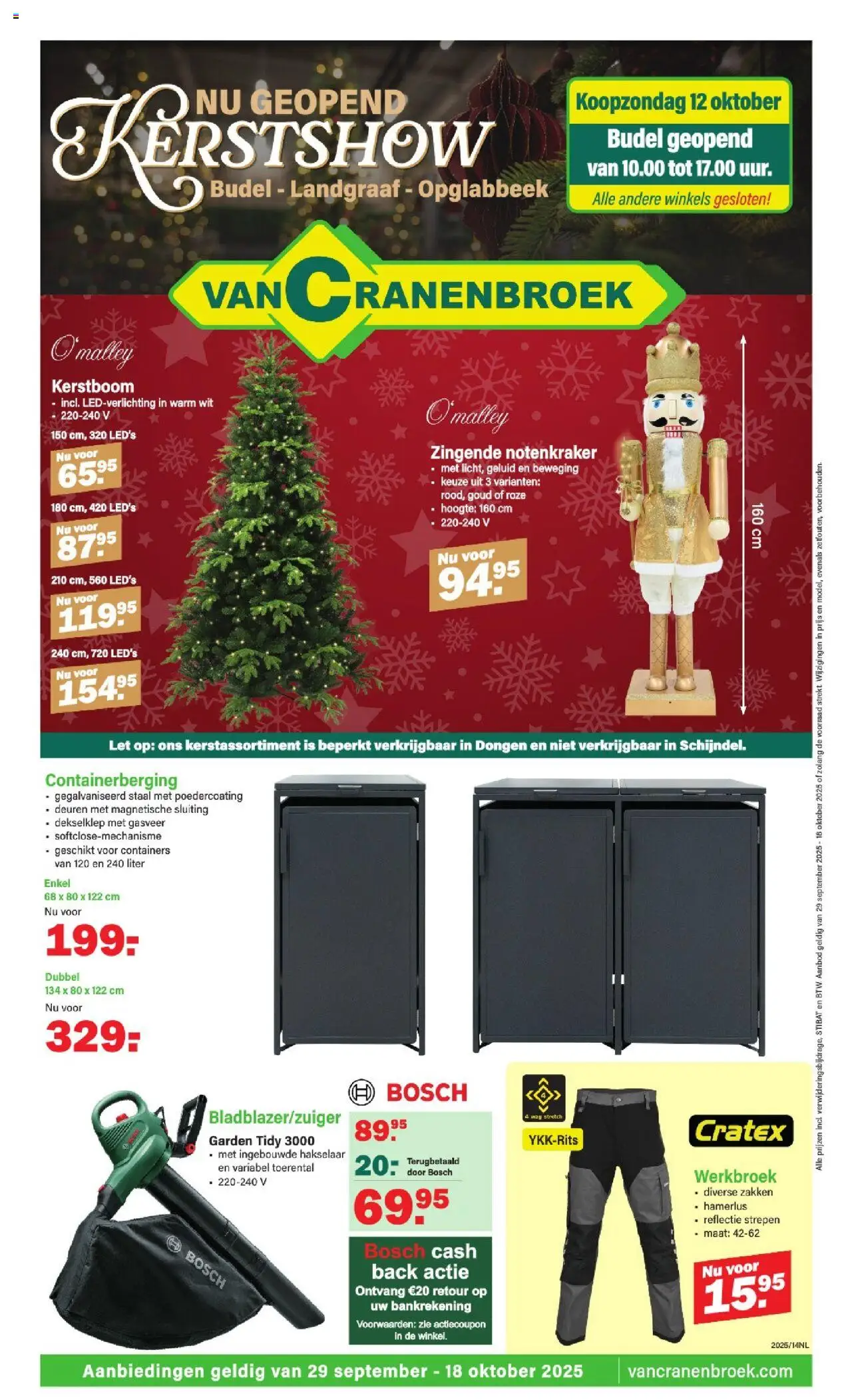 Van Cranenbroek shop Folder geldig vanaf 29/09/2025 - Paginanummer 1