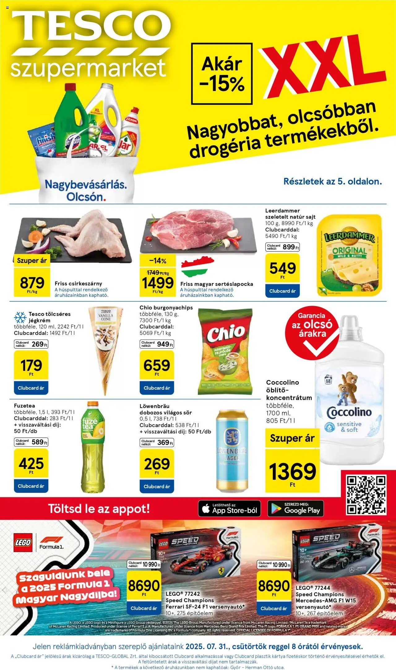 Tesco aktuális szórólap, érvényes 2025.07.31.-től - 1 oldal