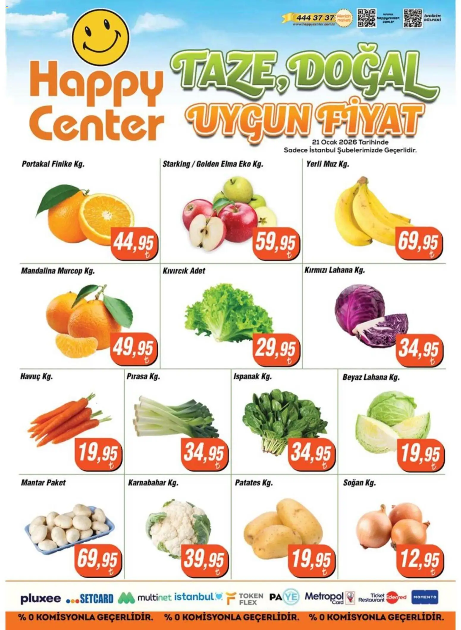 Happy Center Manav 21.01.2026 - Broşürünün önizlemesi