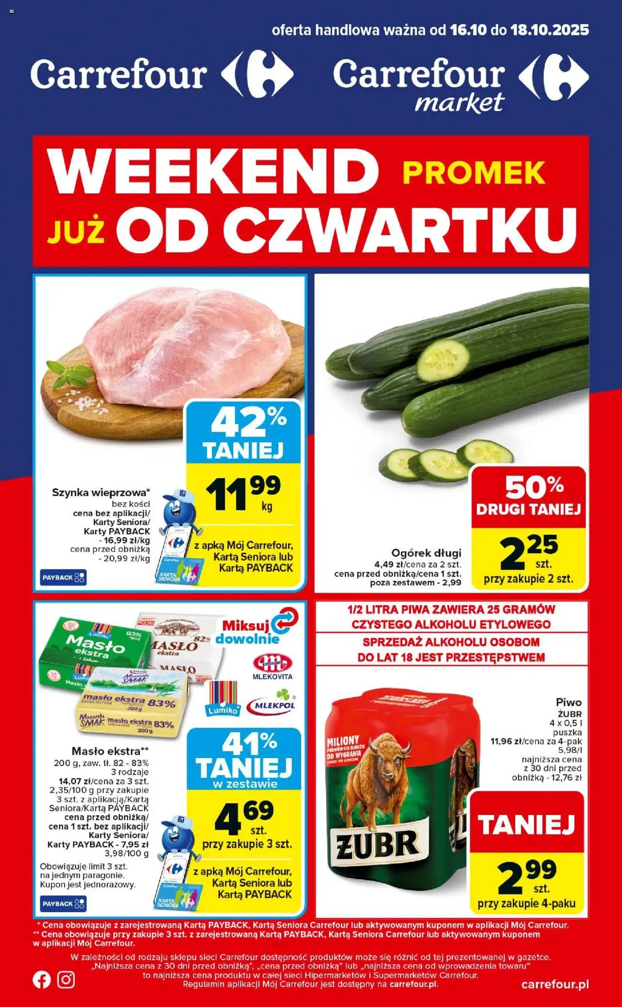 Carrefour Weekend promek już od czwartku od 16.10.2025 - Nowa Gazetka - Numer strony 1