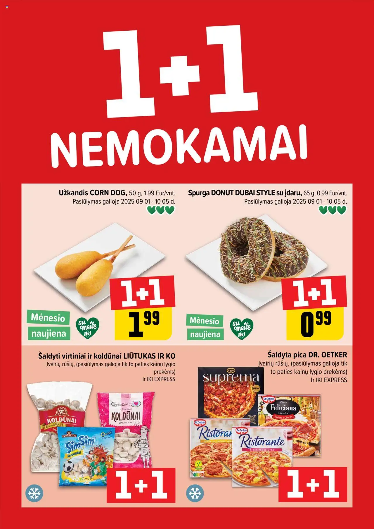 IKI leidinys galioja nuo 2025.09.29 – puslapio numeris 1 - Pica, Kiauliena, Spurga
