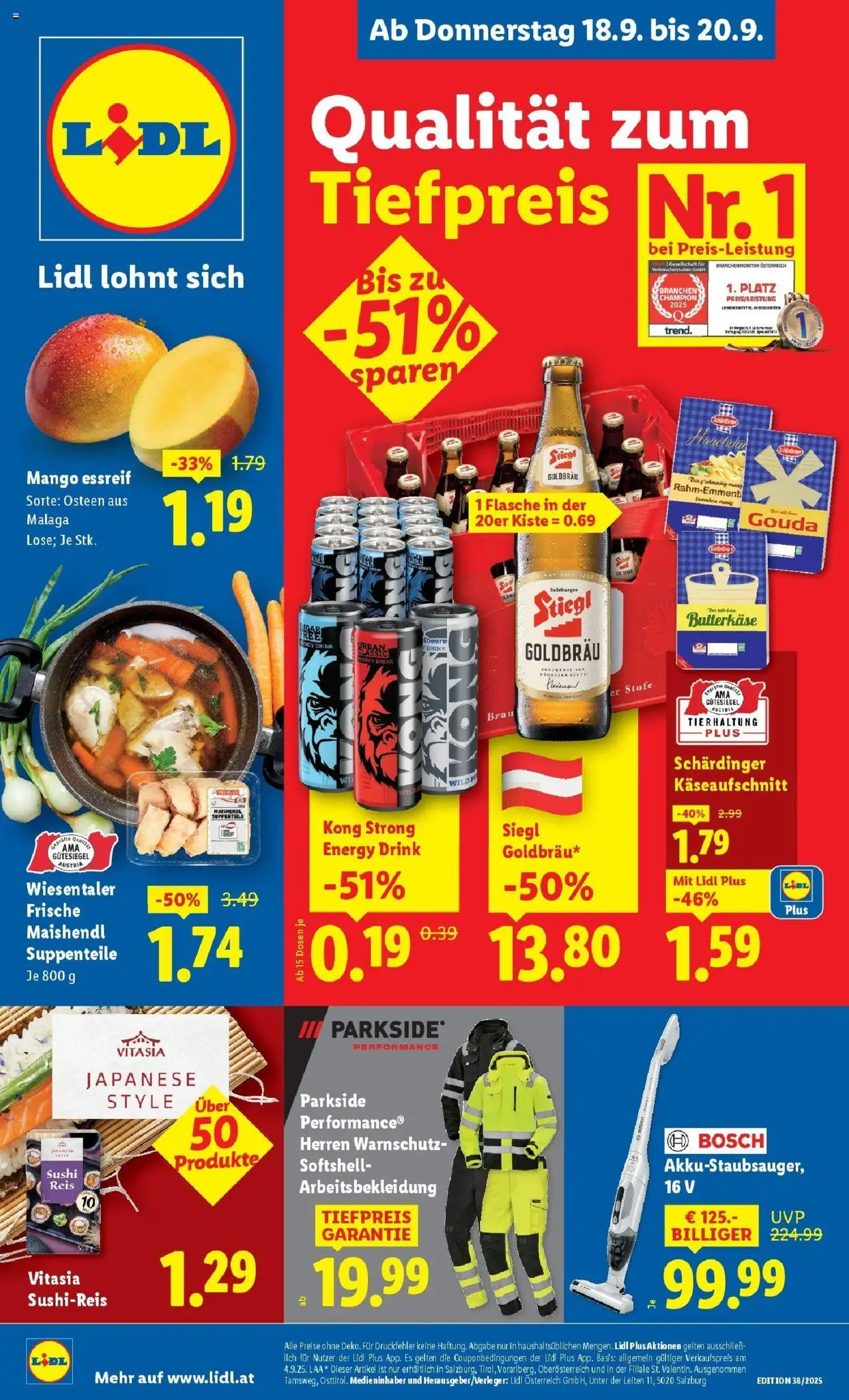  LIDL Flugblatt ab 17.09.2025 - Angebote "Lidl: Flugblatt in deiner Nähe" - Seite 1