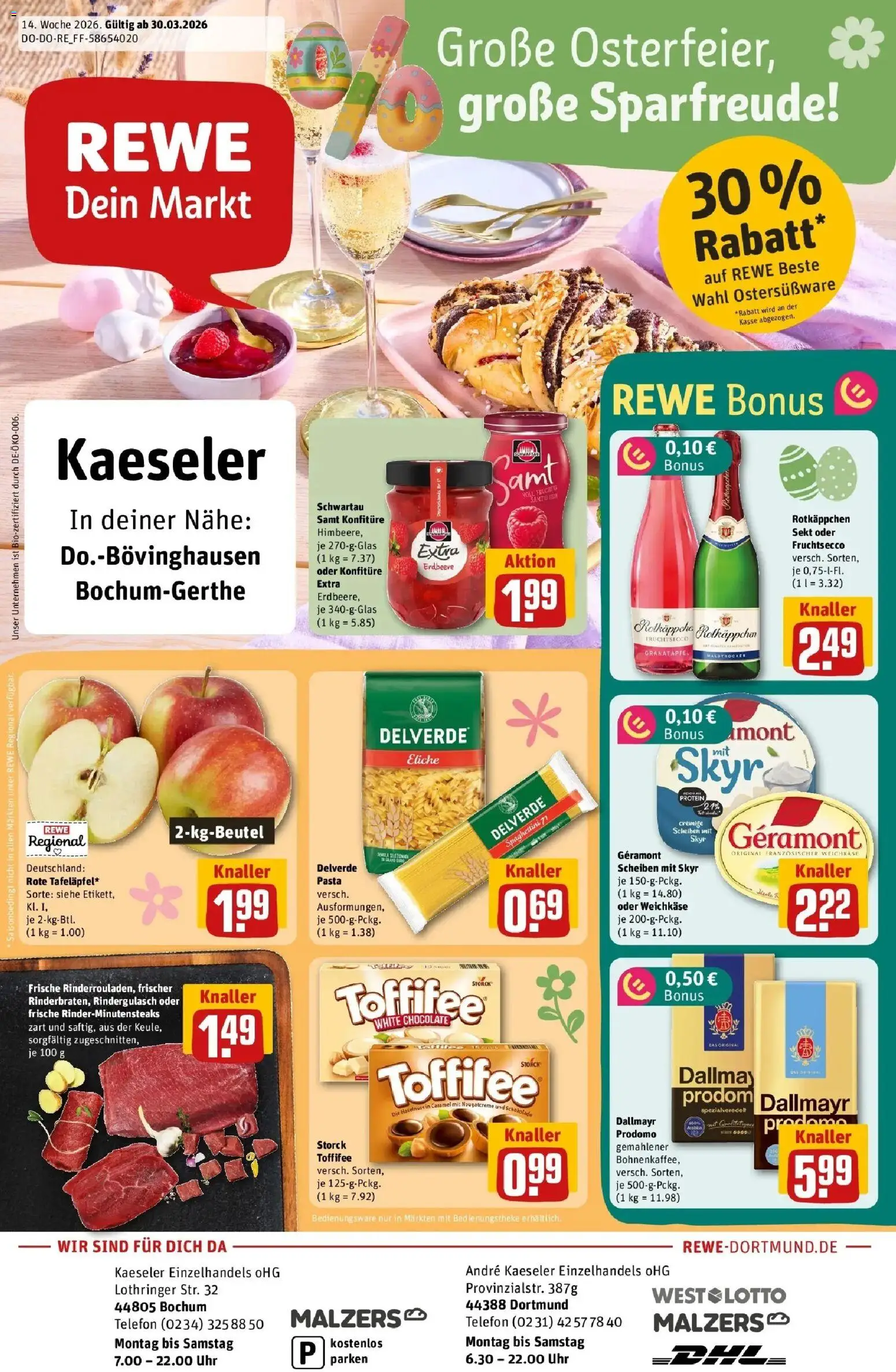 Vorschau von dem Prospekt des Geschäftes Rewe, gültig ab dem 30.03.2026