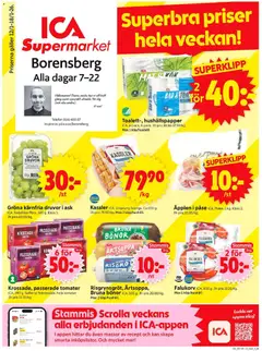 Förhandsgranska reklamblad Borensberg från butik ICA Supermarket gäller från 12/01/2026