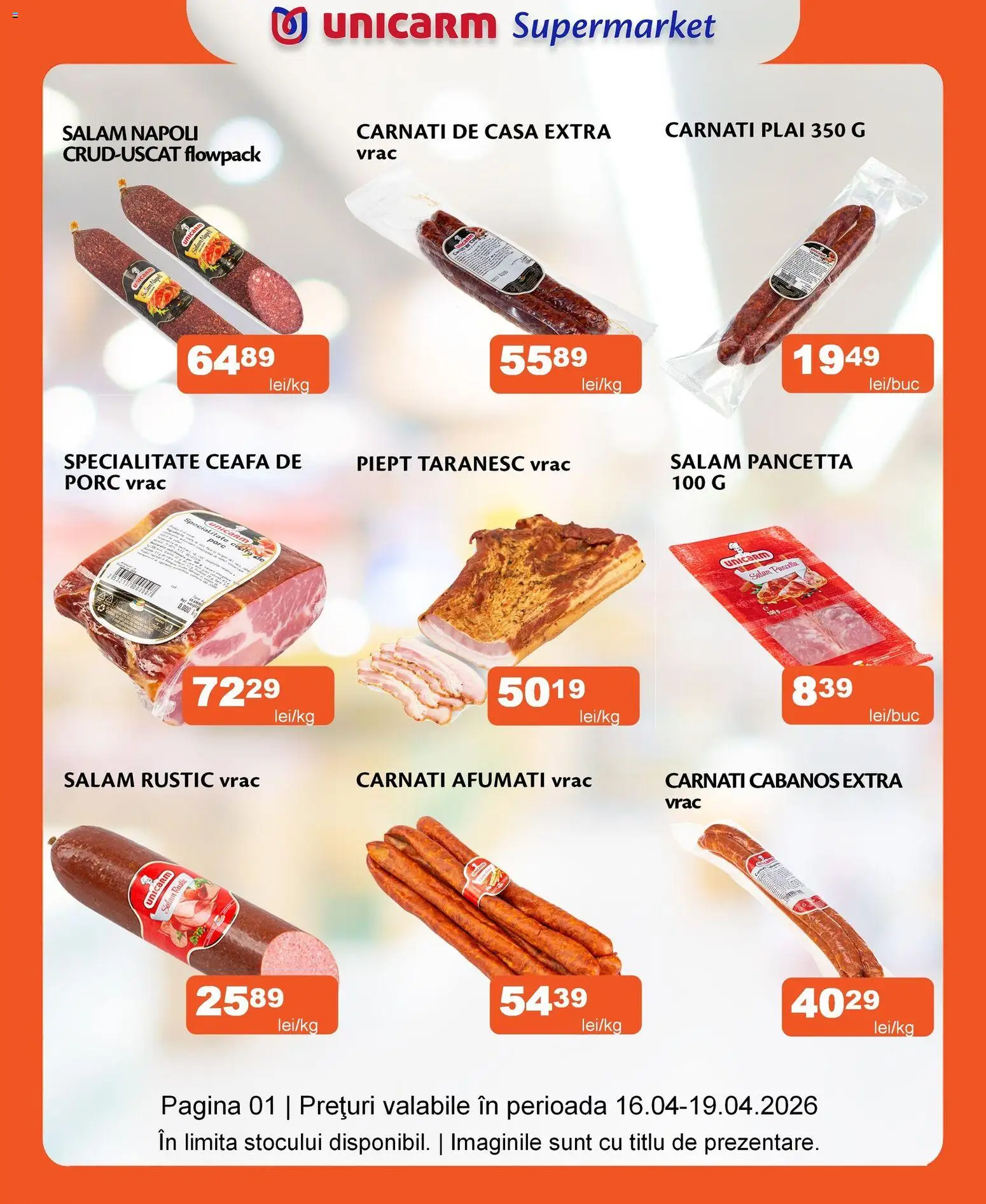 Previzualizarea de cataloage: Unicarm Unicarm Catalog Carne valabil de la 16.04.2026