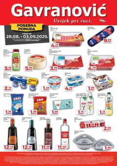 Pregled letka Katalog trgovine Gavranović vrijedi od 28.08.2025