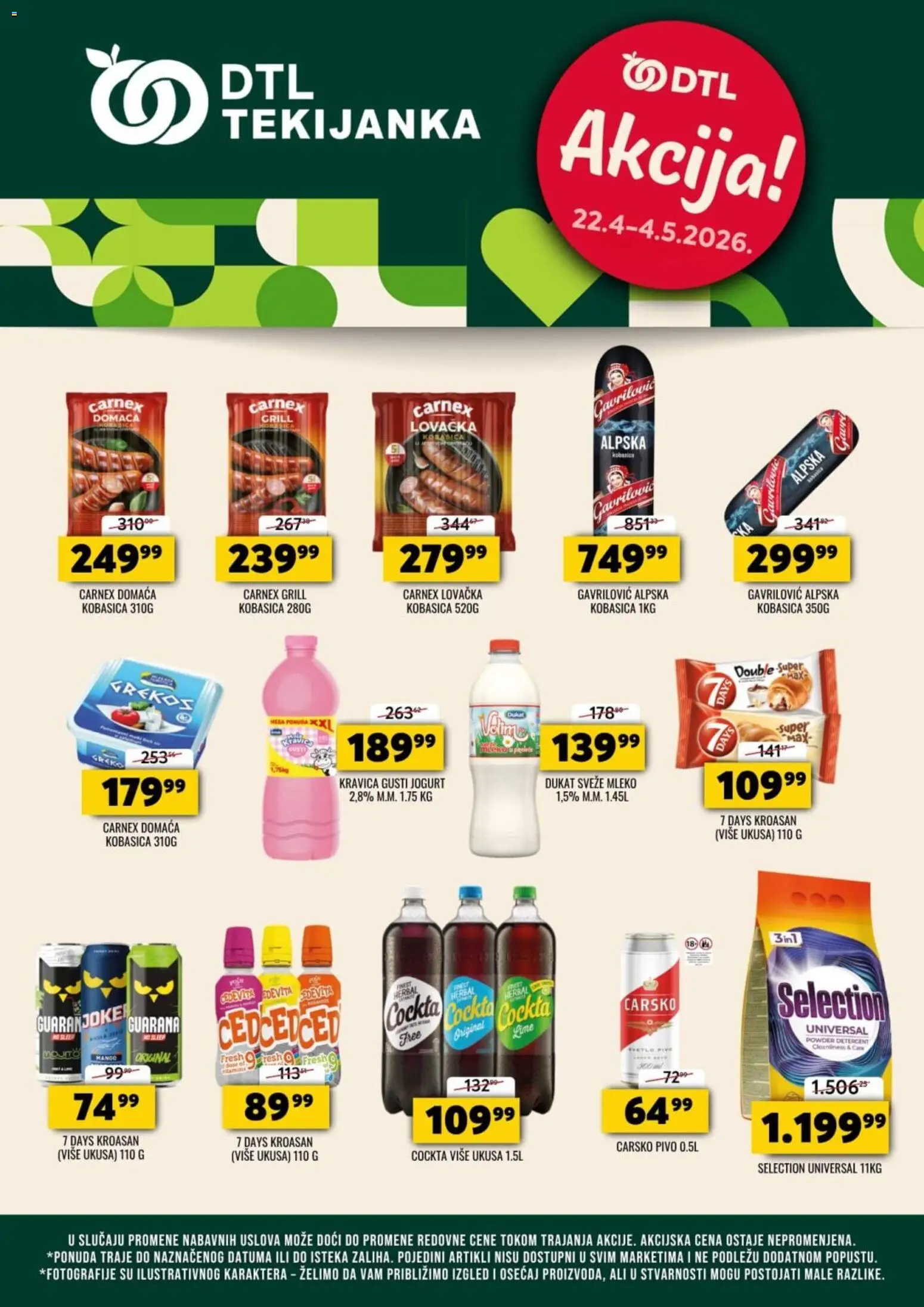 Pregled Tekijanka kataloga - važi od 22.04.2026