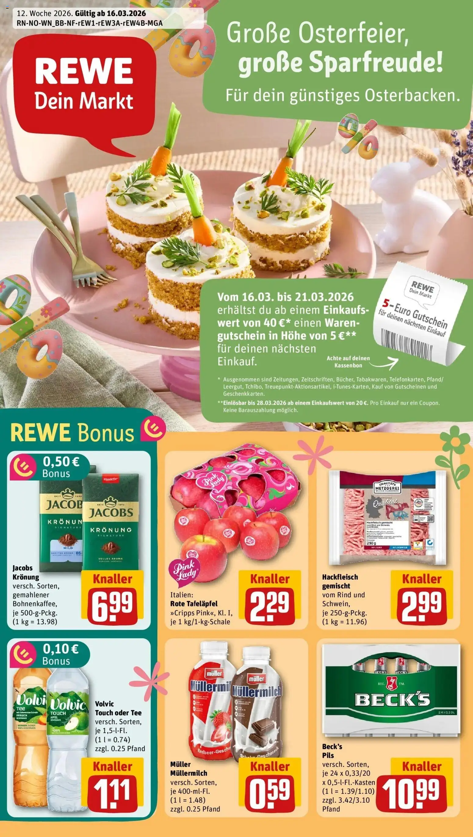 Vorschau von dem Prospekt des Geschäftes Rewe, gültig ab dem 15.03.2026