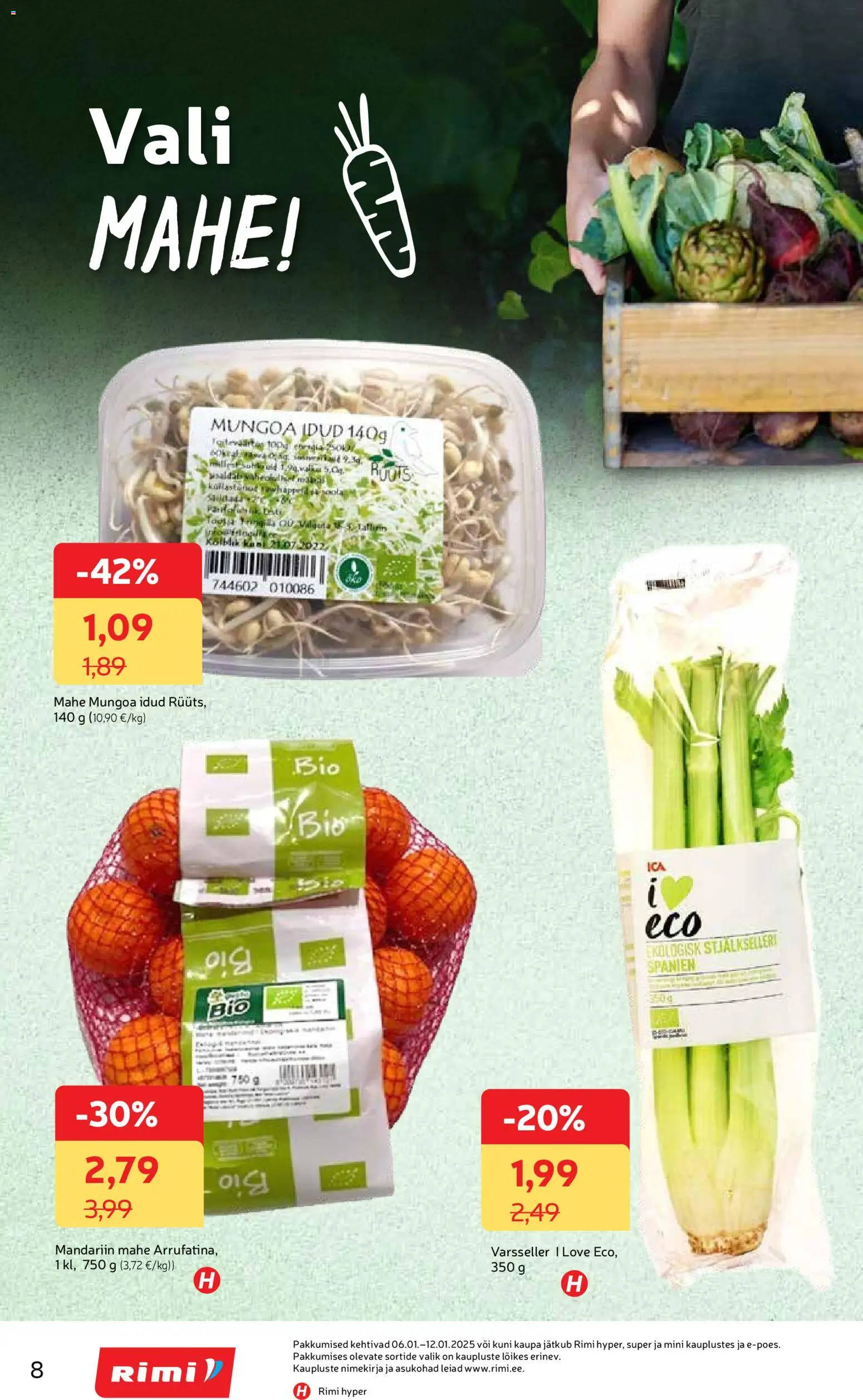 Rimi kliendilehe eelvaade alates 2026.01.06