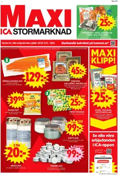 Förhandsgranska reklamblad Löddeköpinge från butik ICA Maxi gäller från 27/10/2025