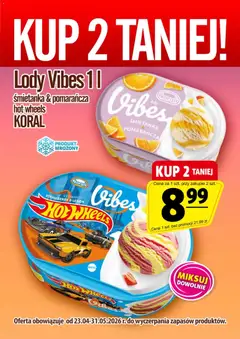 Pogląd gazetki "Prim Market promocja - Lody Vibes Koral" ze sklepu Prim Market ważnej od 23.04.2026