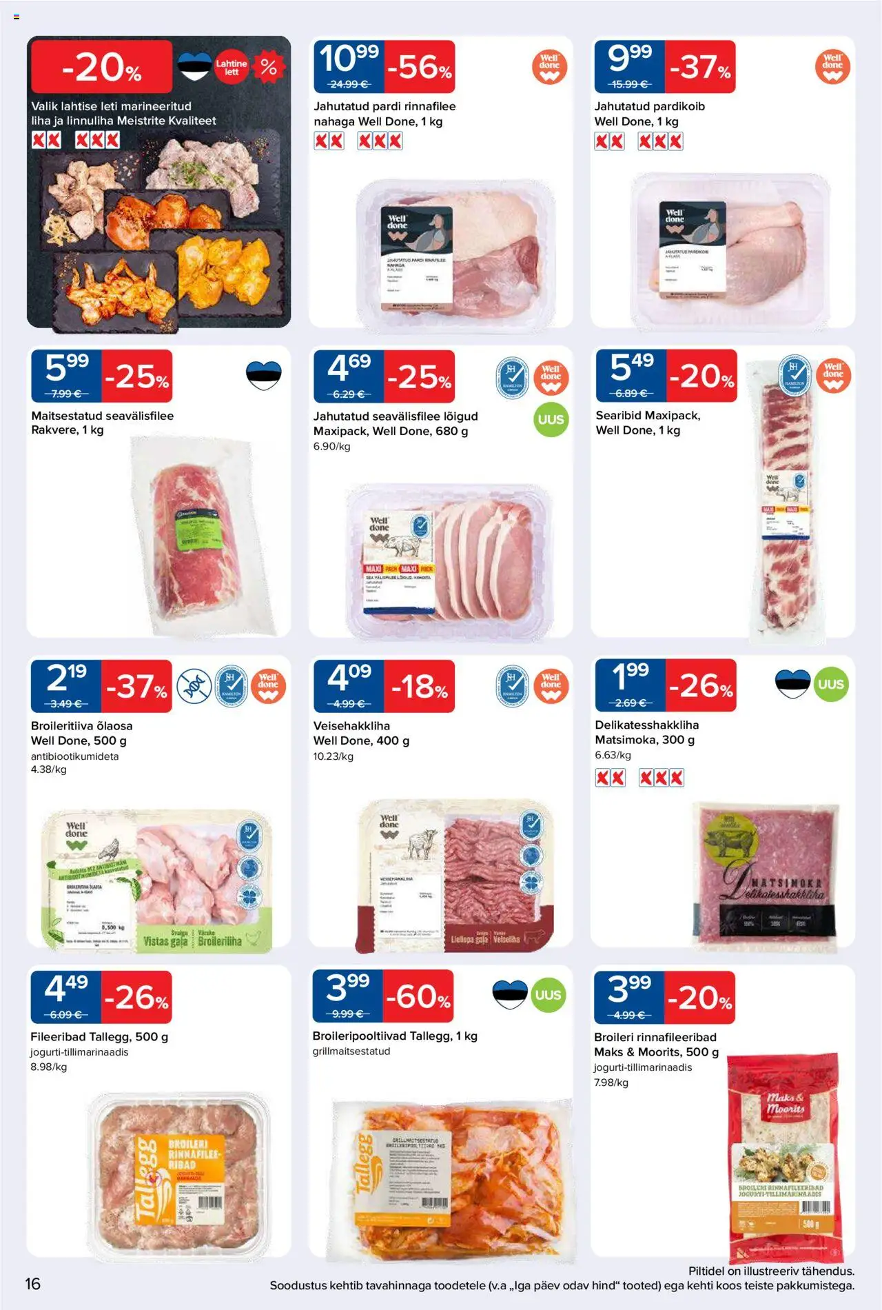 Maxima kliendilehe eelvaade alates 2025.10.14