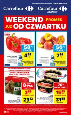 Pogląd gazetki "Weekend promek już od czwartku" ze sklepu Carrefour ważnej od 07.08.2025