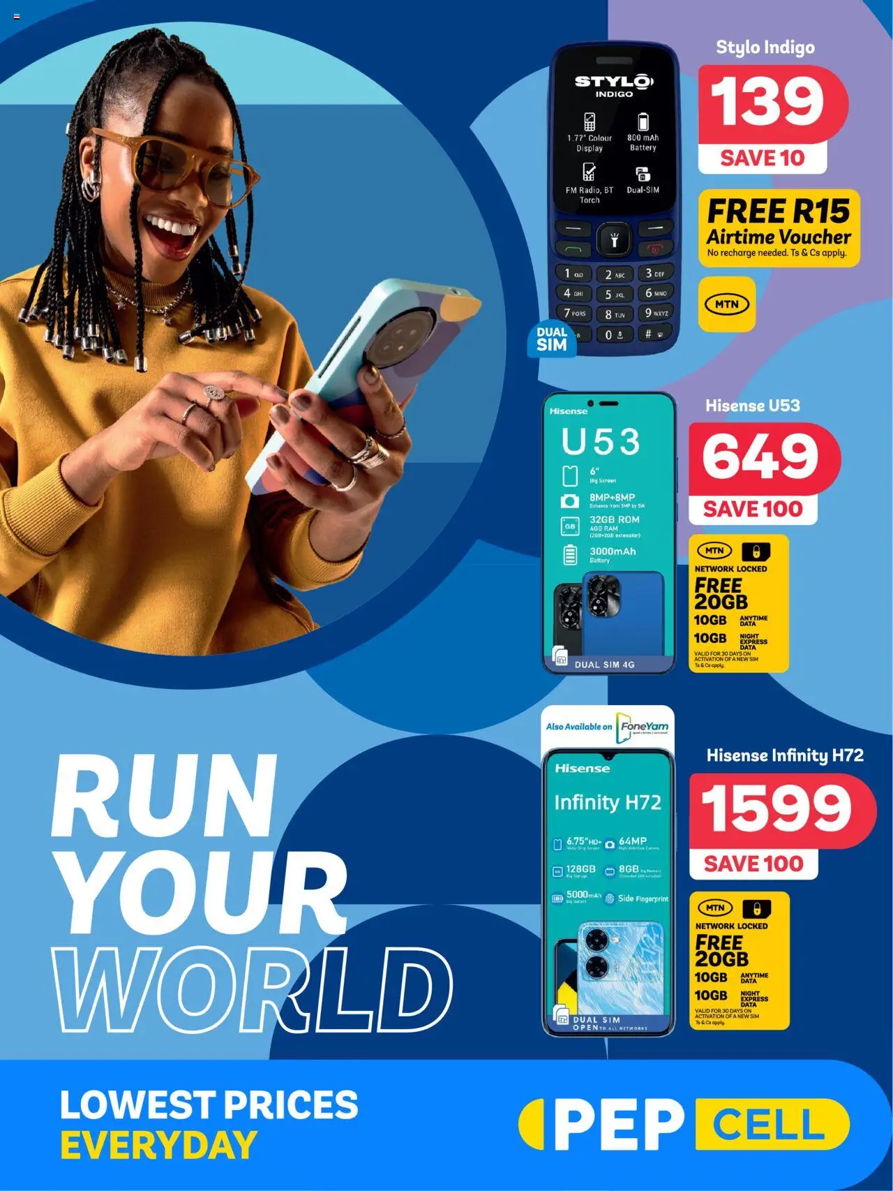 PEP Stores Cell Catalogue from 23/07 - 21/08/2025 > Promotions