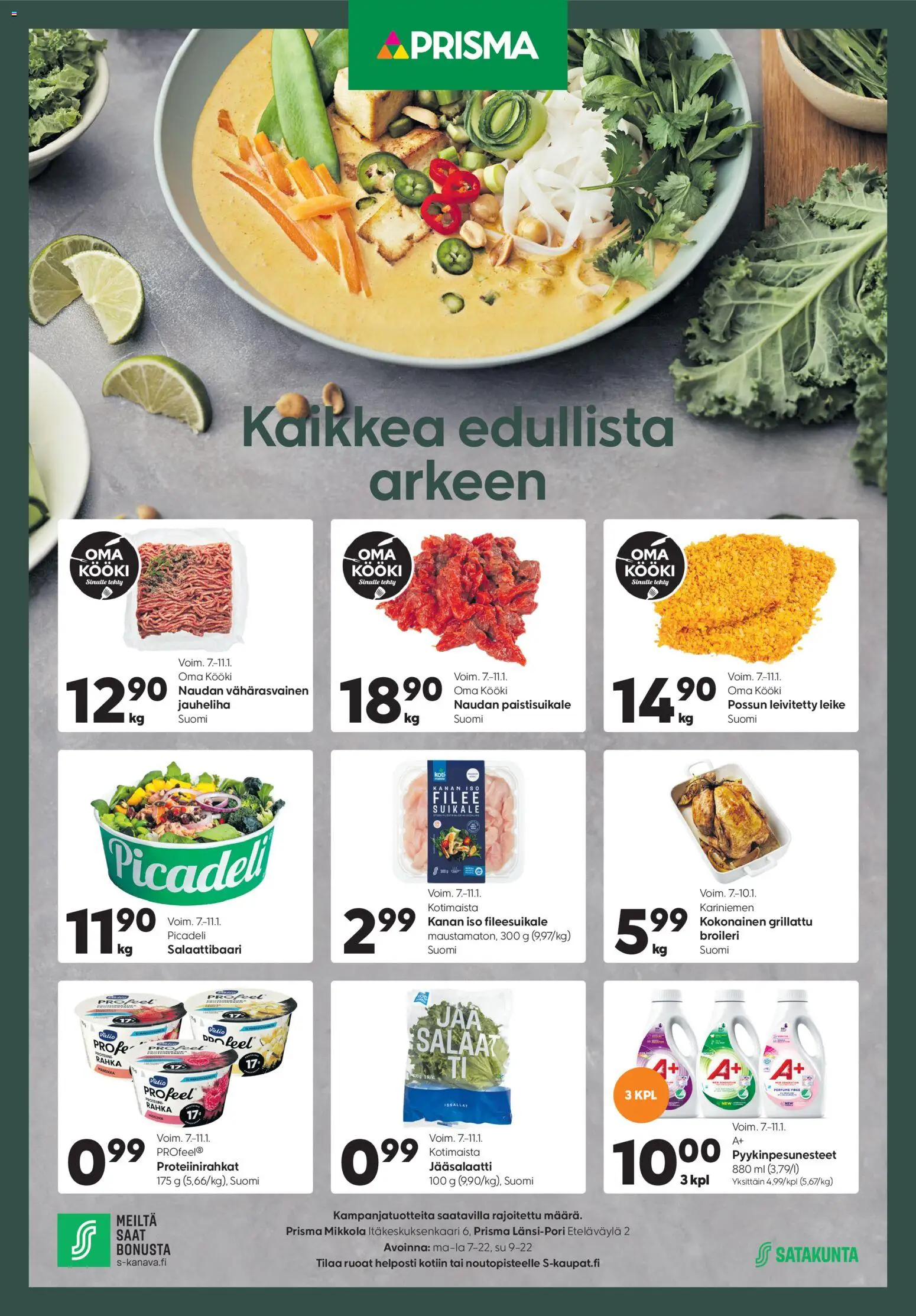 Kaupan Prisma Kaikkea edullista arkeen esikatselu, voimassa 07/01/2026