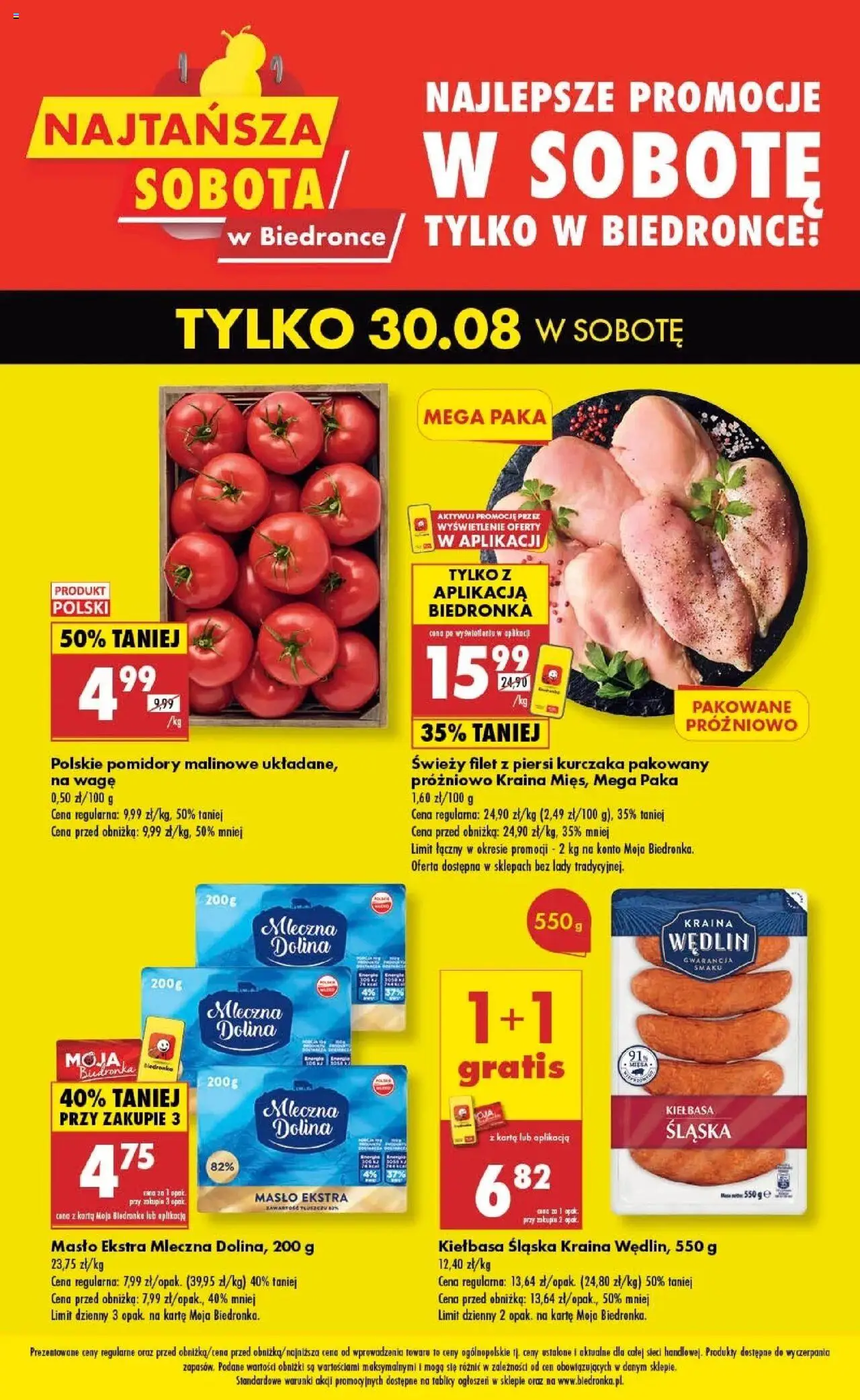 Biedronka gazetka promocyjna 30.08.2025 - "Najtańsza sobota" - Numer strony 1