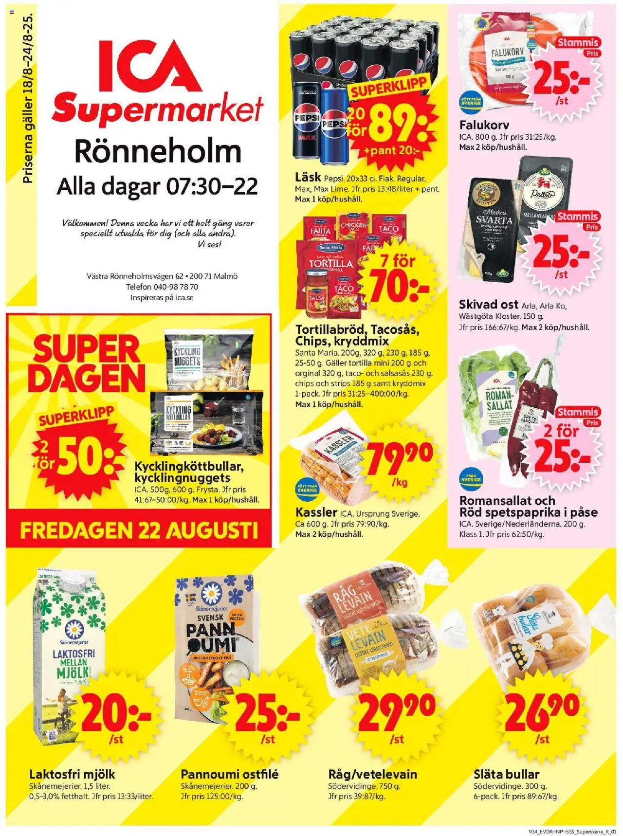 Malmö är giltig 18/08 2025 > Veckans Erbjudanden gäller från 18/08/2025 till 24/08/2025 sidnummer 1