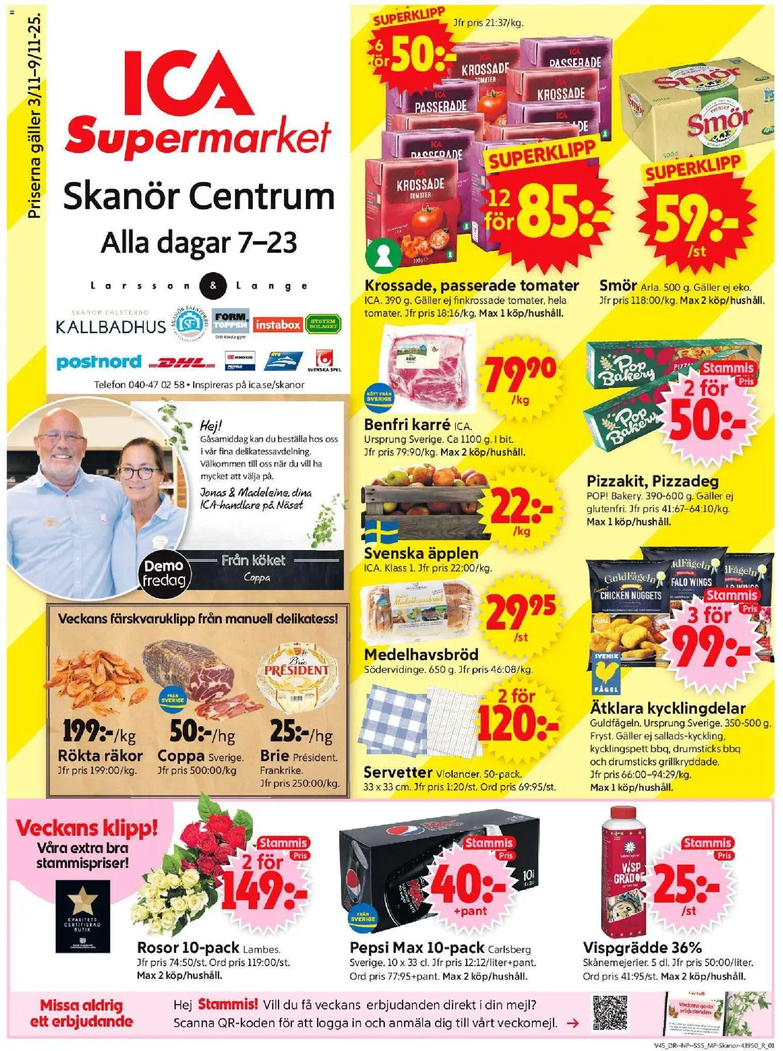 Förhandsgranska reklamblad Skanör från butik ICA Supermarket gäller från 03/11/2025