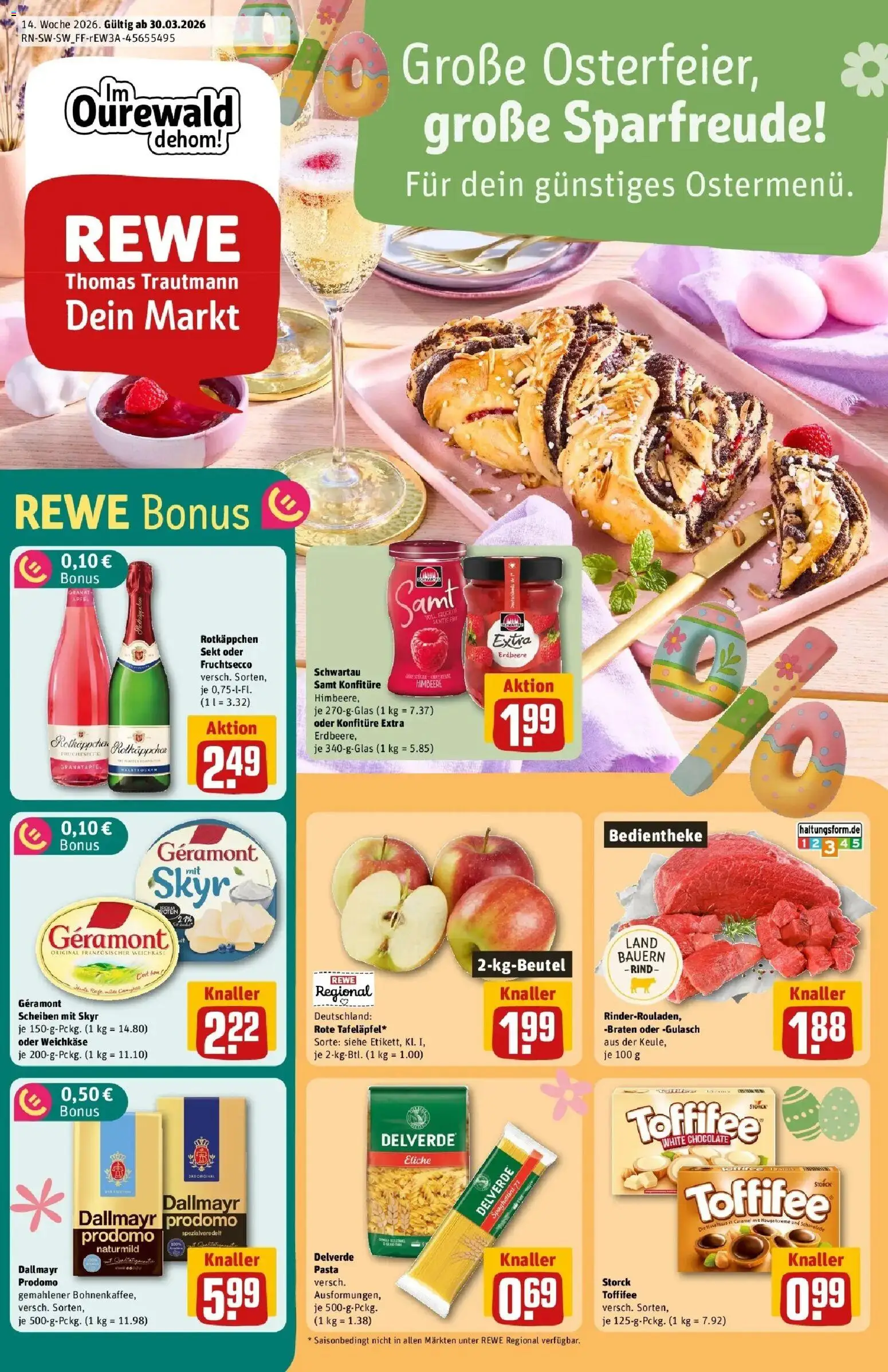 Vorschau von dem Prospekt des Geschäftes Rewe, gültig ab dem 30.03.2026