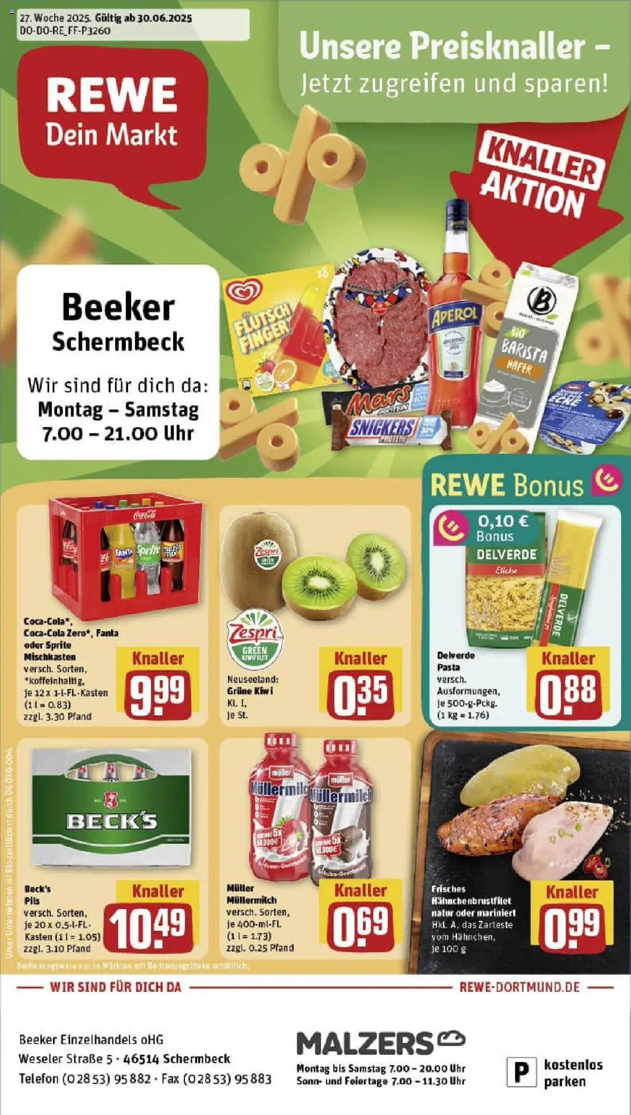 REWE Prospekt ab 29.06.2025 nächste Woche - Prospekt Schermbeck	