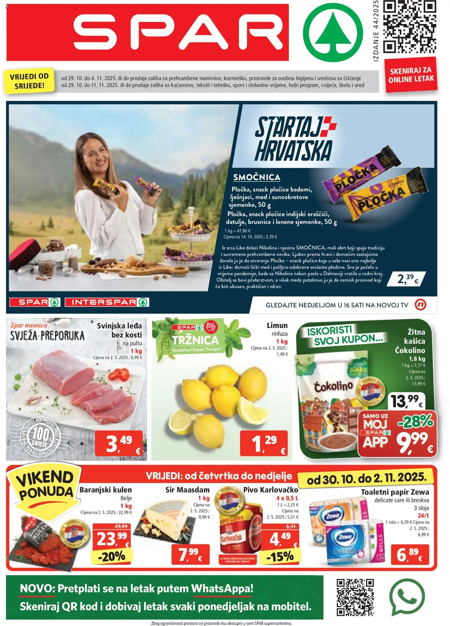 Spar aktualni Katalog vrijedi od 29.10.2025 - tjedna akcija broj stranice 1