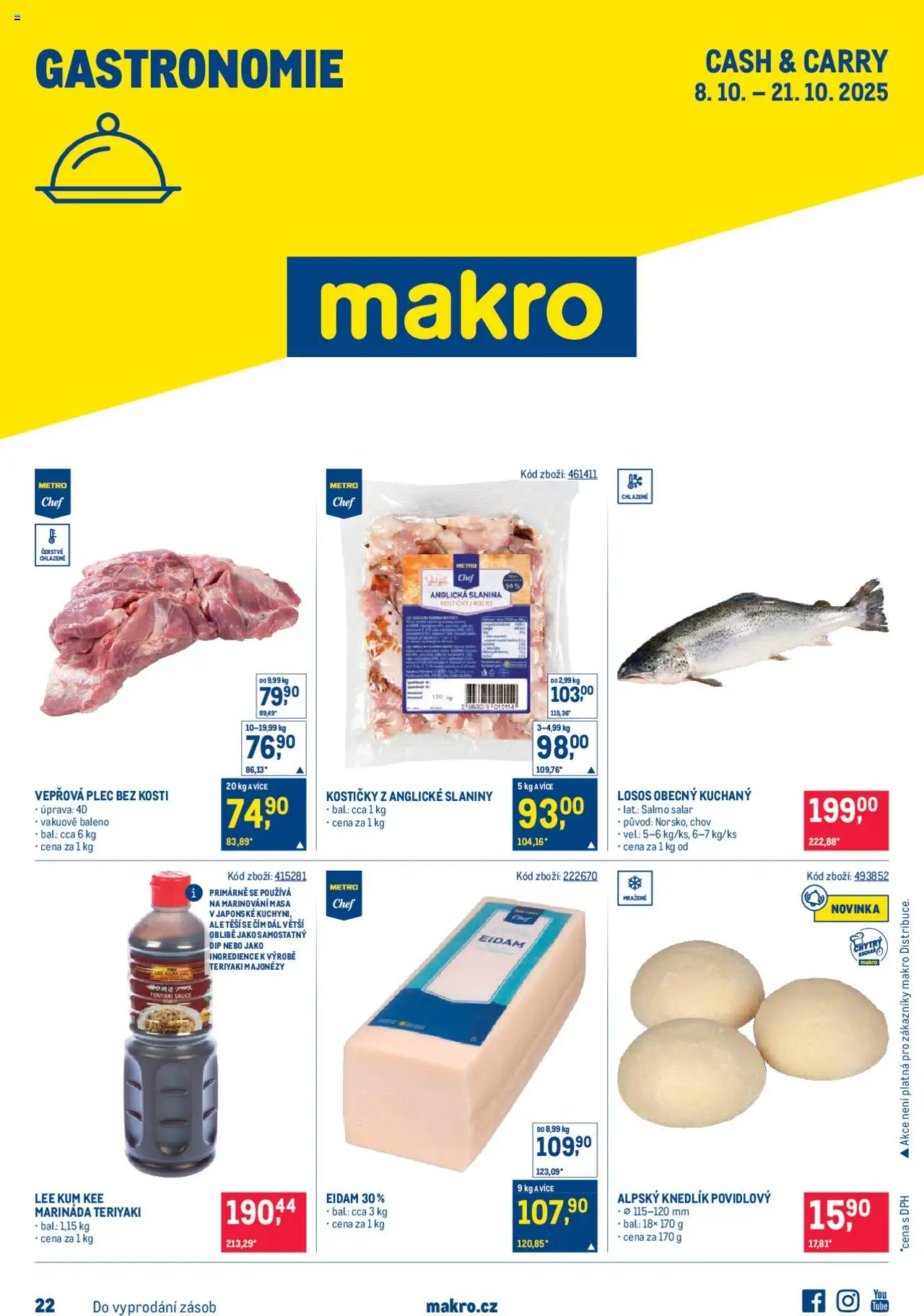  Makro Leták - Gastronomie od 08.10.2025 - Akce Makro