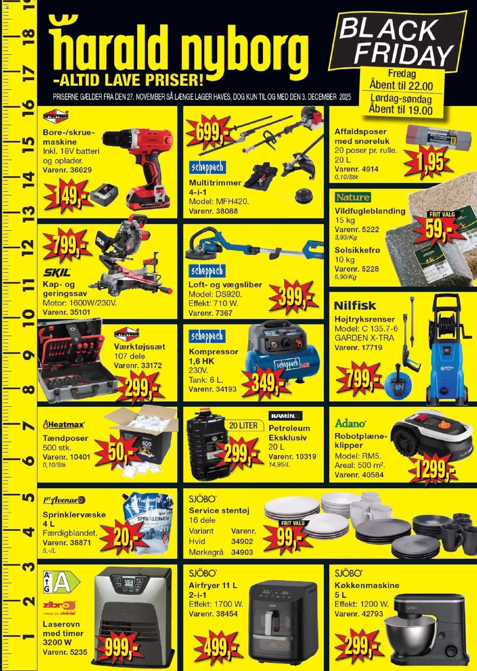 Eksempel på tilbudsavis Black Friday fra butik Harald Nyborg gyldig fra 27/11/2025