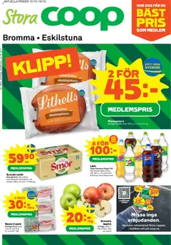 Förhandsgranska reklamblad Bromma från butik Stora Coop gäller från 13/10/2025