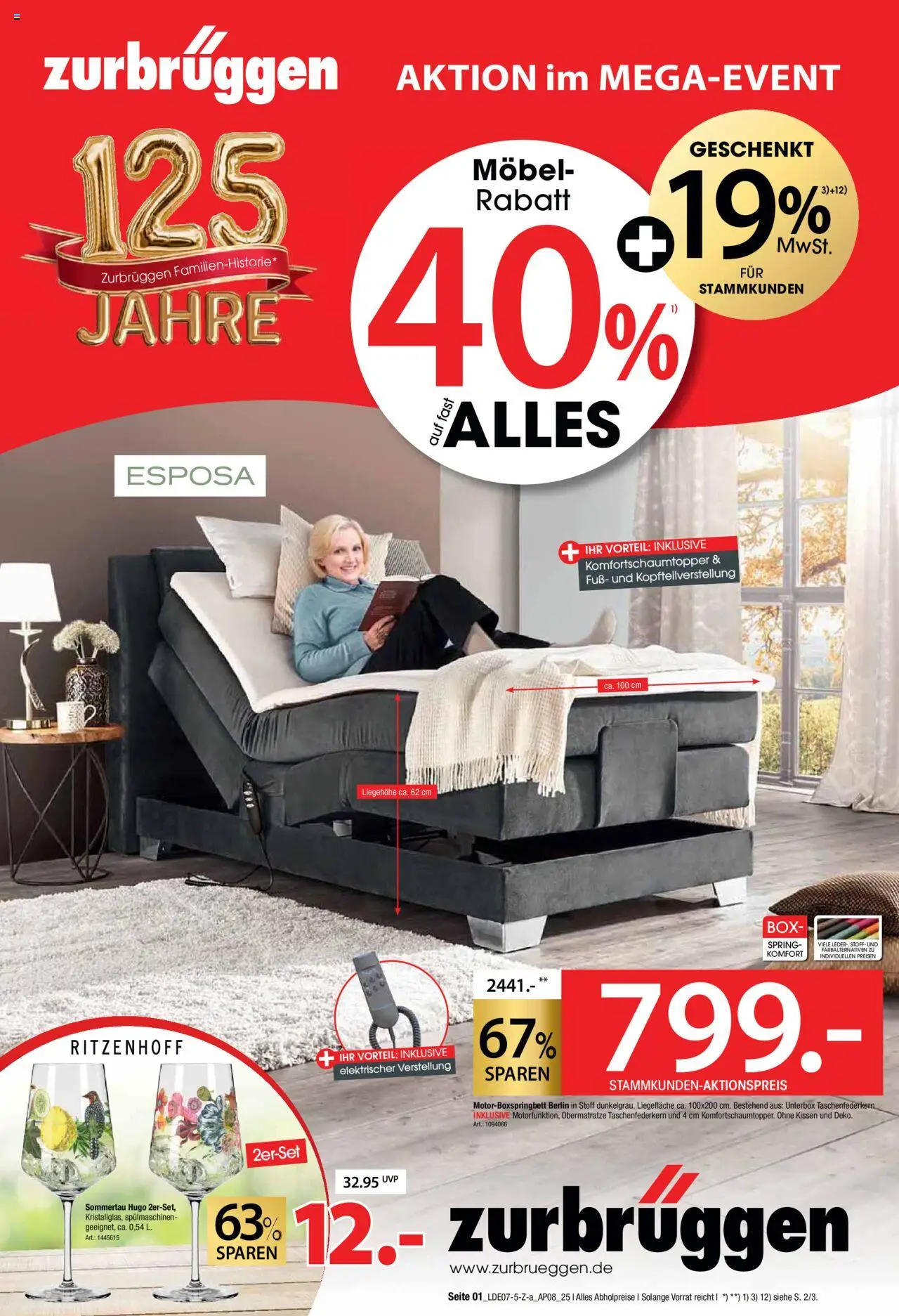Zurbrüggen Mega- Event (vom 21.07.2025 - 02.08.2025) - Hugo, Kissen, Box