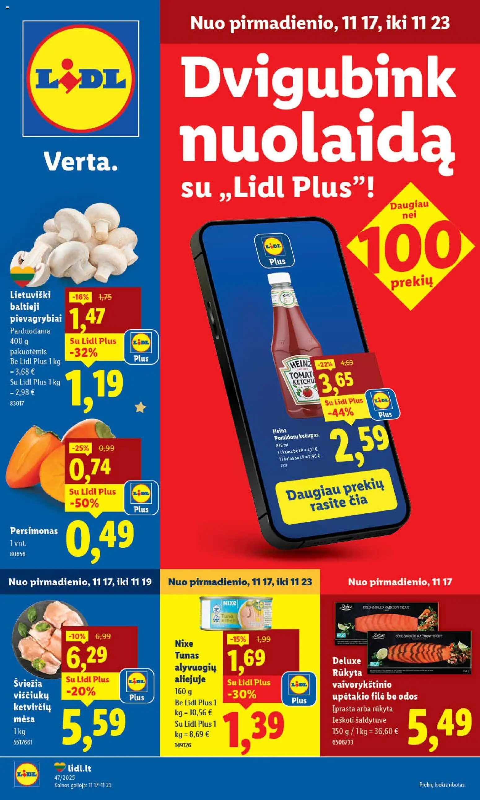 LIDL parduotuvės leidinio Leidinys galiojančio nuo 2025.11.17 peržiūra