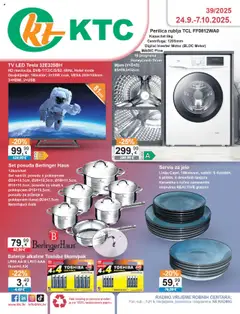 Pregled letka Katalog tehnike i posuđa trgovine KTC vrijedi od 24.09.2025