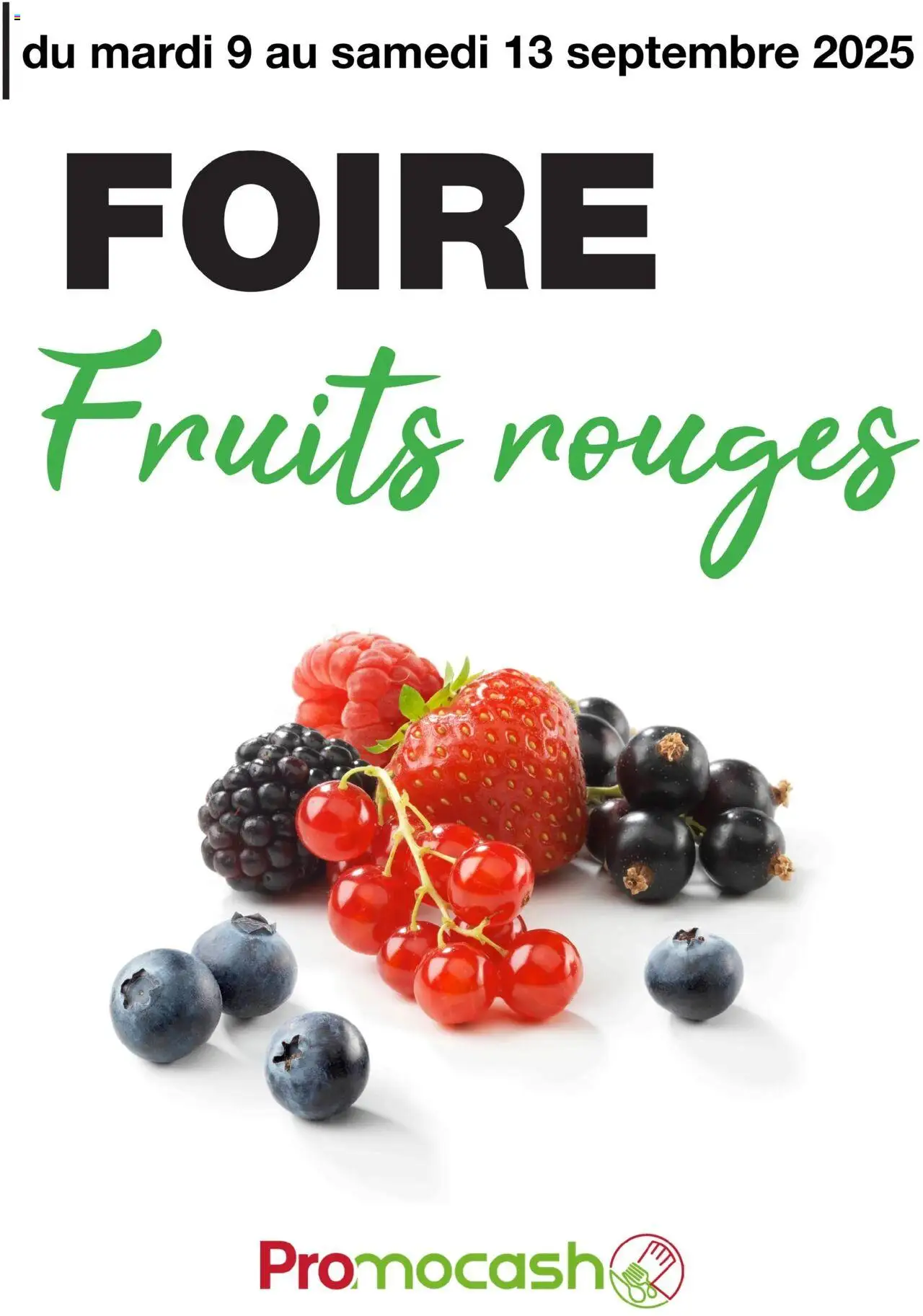 Foire fruits rouges de la boutique Promocash valable du 09/09/2025 - Page numéro 1