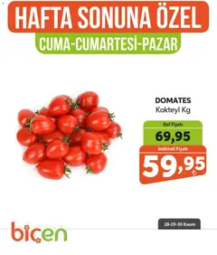 Biçen Market Hafta Sonuna Özel -Sebze İndirimi 28.11.2025 - Broşürünün önizlemesi