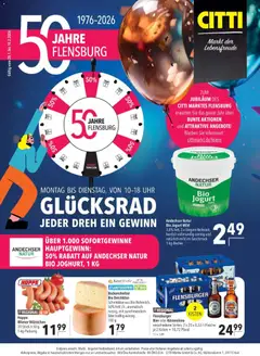 Eksempel på tilbudsavis 50 år i Flensborg fra butik CITTI gyldig fra 28/01/2026