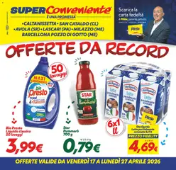 Anteprima dell'opuscolo SuperConveniente volantino Caltanissetta, San Cataldo, Avola, Lascari, Milazzo, Barcellona dal negozio SuperConveniente valido da 17/04/2026