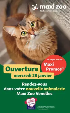 Prévisualisation de Maxi Promos Ouverture ! du magasin Maxi ZOO formulaire valide 27/01/2026